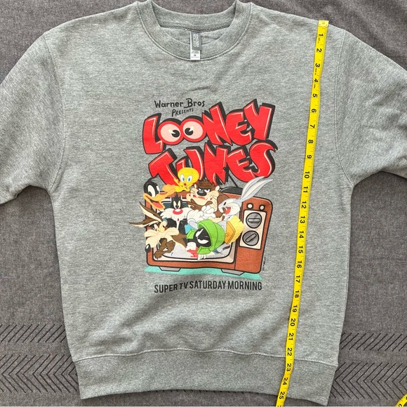 NWOT LOONEY TUNES SUPER TV SATURDAY MORNING CREWNECK SWEATSHIRT - Picture 7 of 10